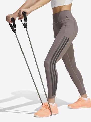 ADIDAS PERFORMANCE Skinny Urheiluhousut 'Optime' värissä harmaa: etupuoli