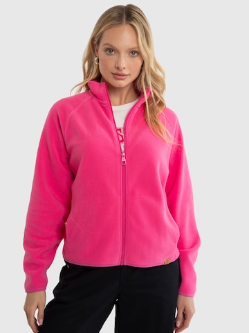 BIG STAR Fleece Jacket 'Sherley' in Pink: front