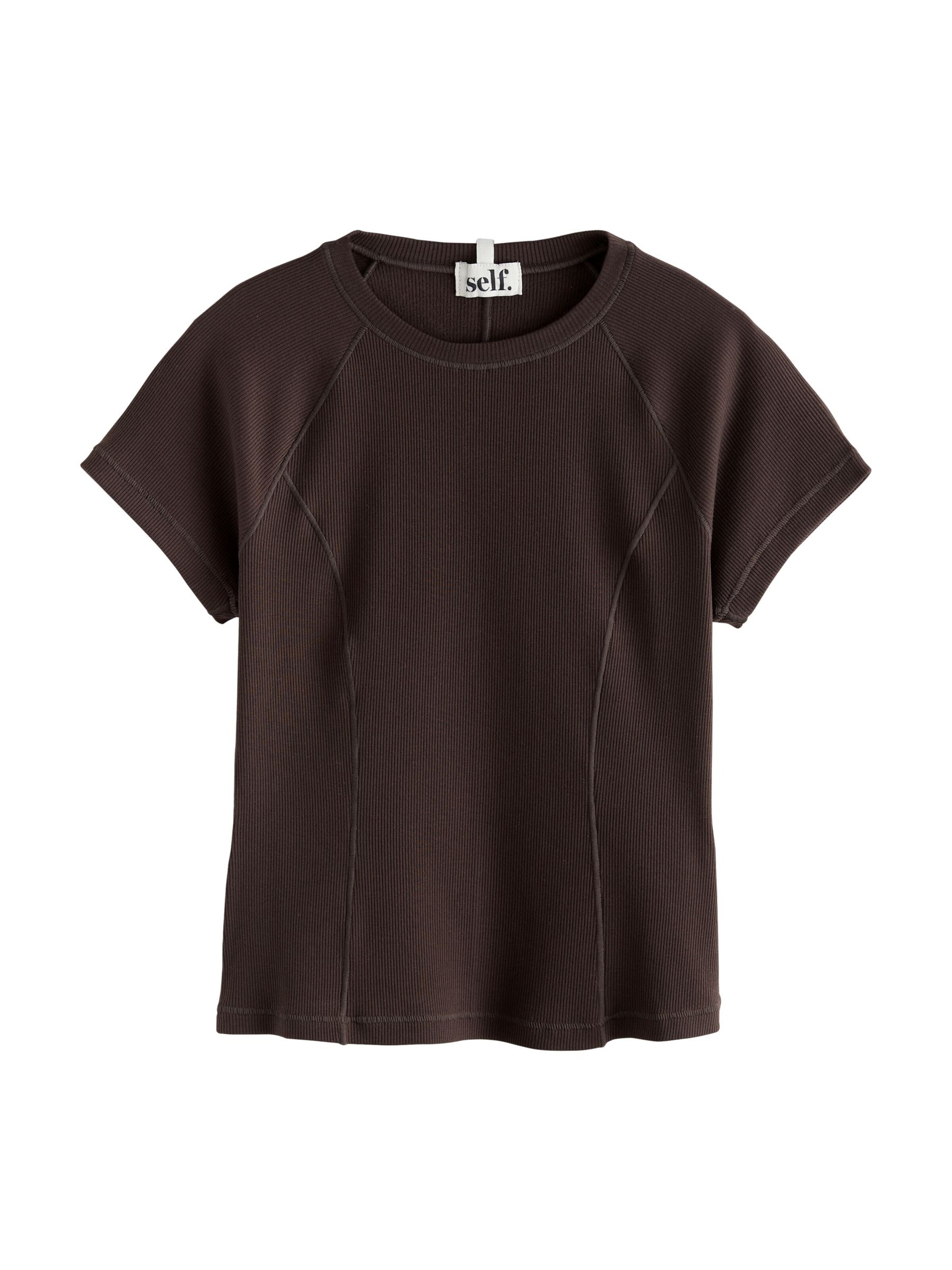 Maglietta di self. in marrone: frontale