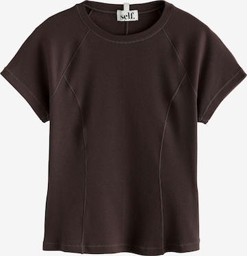 self. - Camiseta en marrón: frente