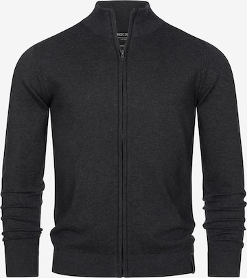 INDICODE JEANS Strickjacke in Schwarz: Vorderseite