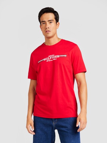 TOMMY HILFIGER T-Shirt in Rot: Vorderseite