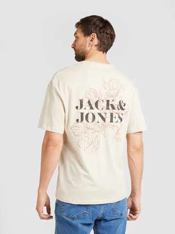 JACK & JONES Μπλουζάκι 'JJPRAIA' σε μπεζ: μπροστά