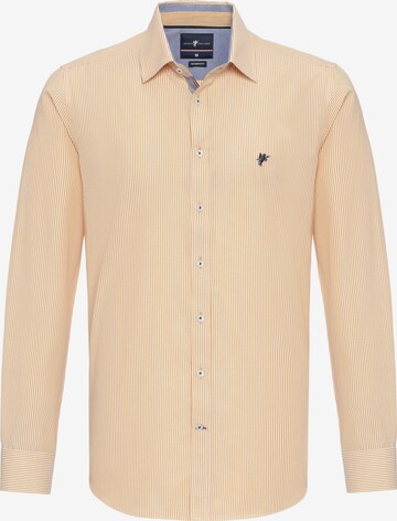 DENIM CULTURE Regular fit Button Up Shirt 'DEXTER' in Orange: front