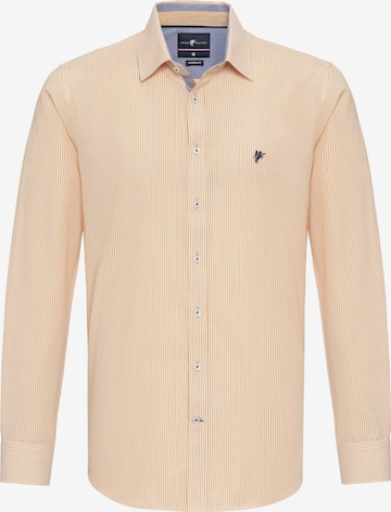 DENIM CULTURE Regular fit Button Up Shirt 'DEXTER' in Orange: front