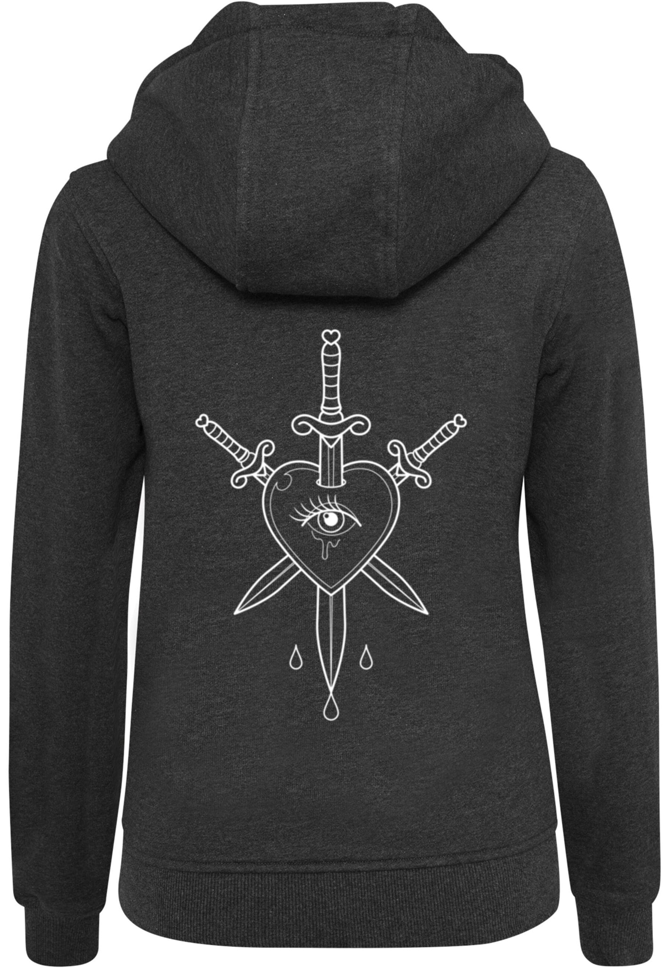 Sweat-shirt 'Heartbreaker Lovetaker' Mister Tee en gris