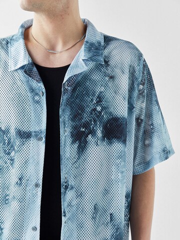 VAMOS CLO Comfort fit Button Up Shirt 'Miami' in Blue