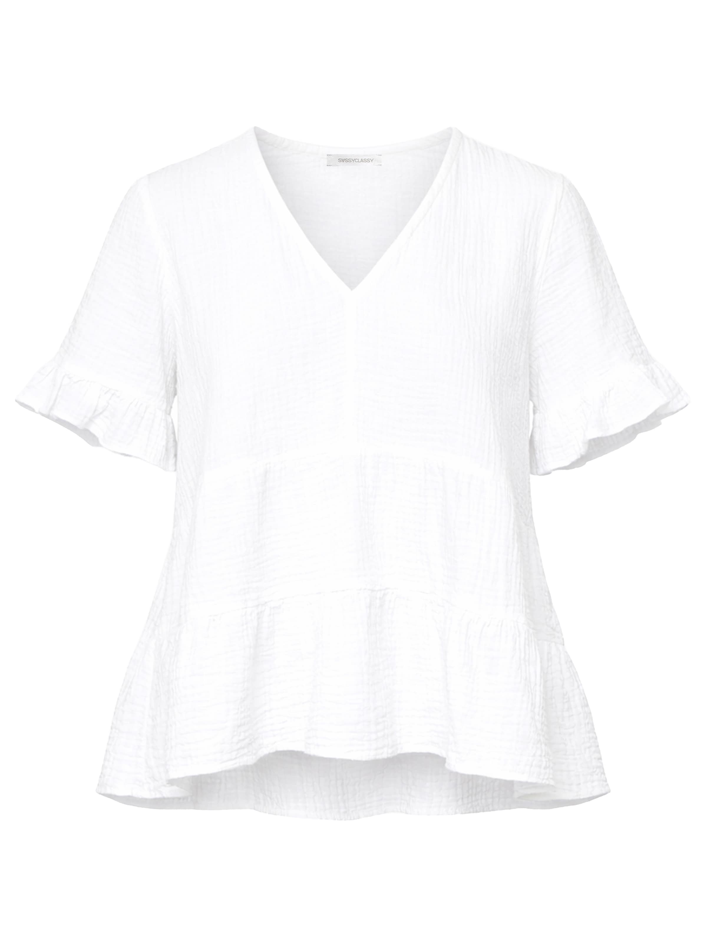SASSYCLASSY Sweater in White: front