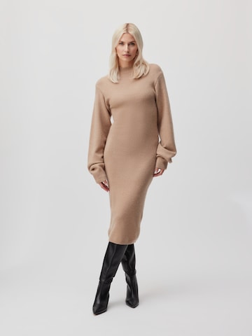 LeGer by Lena Gercke Knitted dress 'Selena' in Beige: front