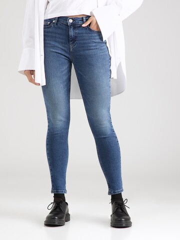 Skinny Jeans 'NORA MID RISE SKINNY' de la Tommy Jeans pe albastru: față