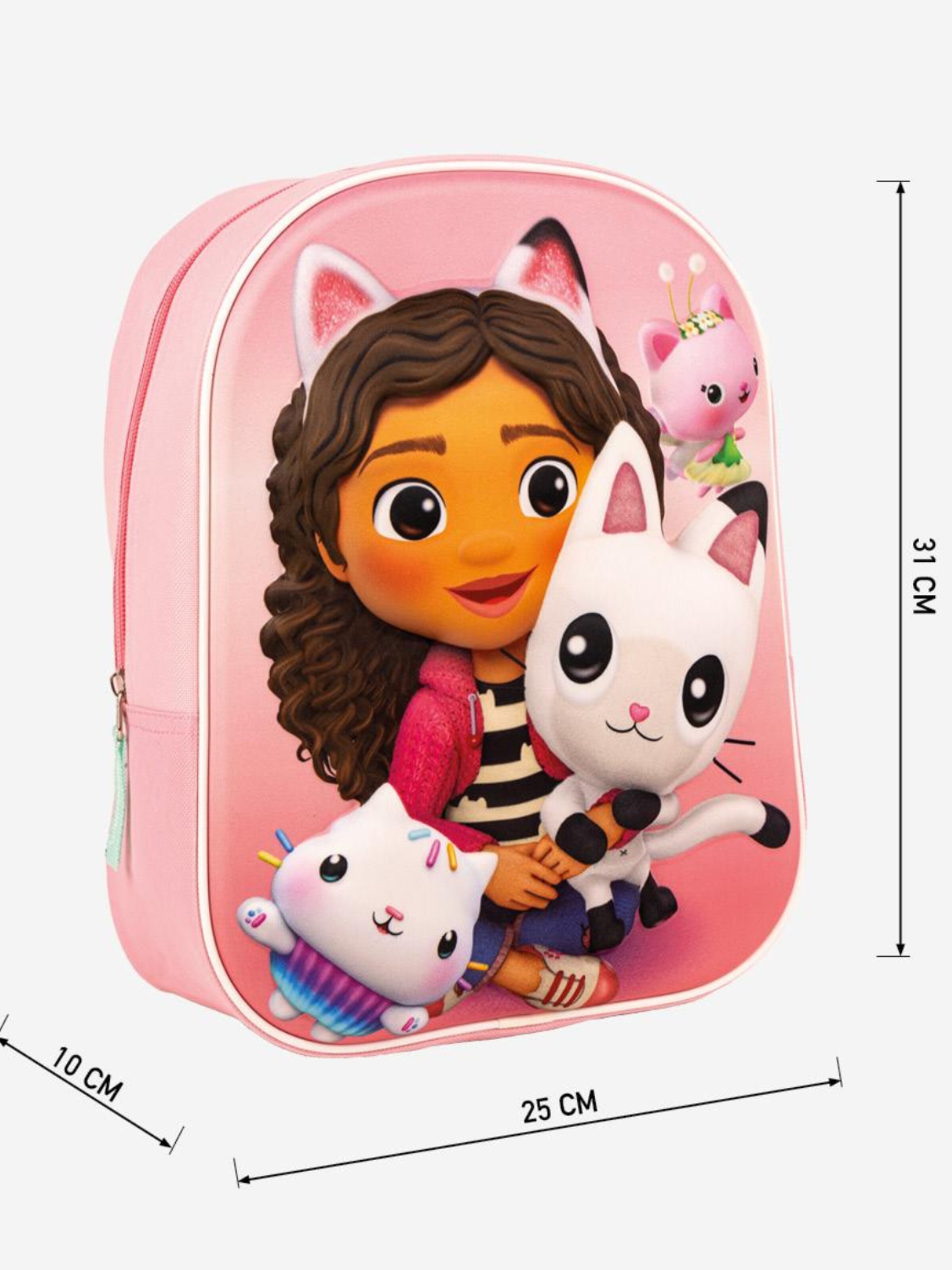 Gabby's Dollhouse Backpack 'Gabby's Dollhouse Backpack Kids – Pink 3D School Bag with Cats – Girls' in Pink