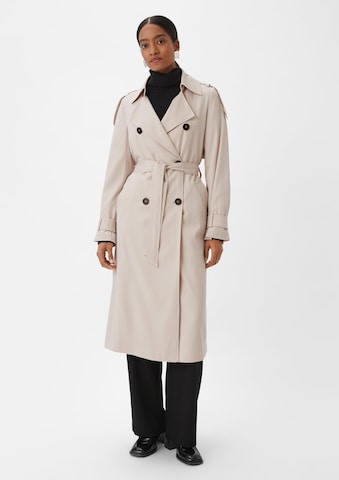 COMMA Between-Seasons Coat in Beige: front