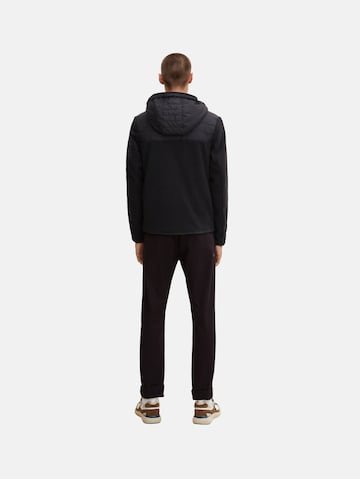 TOM TAILOR Fleece Jacket in Black