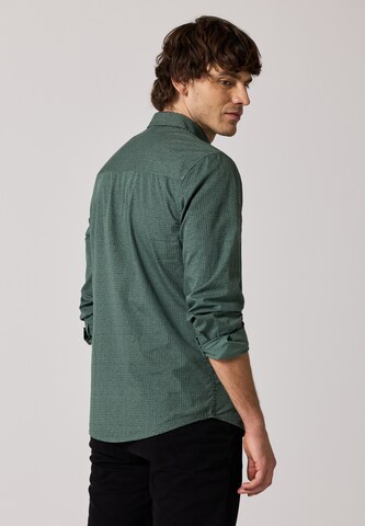 Street One MEN Regular Fit Kariertes Slim Fit Hemd in Grün