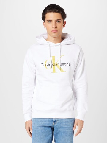 Sweat-shirt 'Essentials' Calvin Klein Jeans en blanc : devant