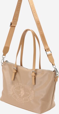 U.S. POLO ASSN. Shopper 'Springfield' in Beige: voorkant