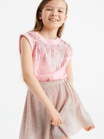 T-Shirt WE Fashion en rose : devant