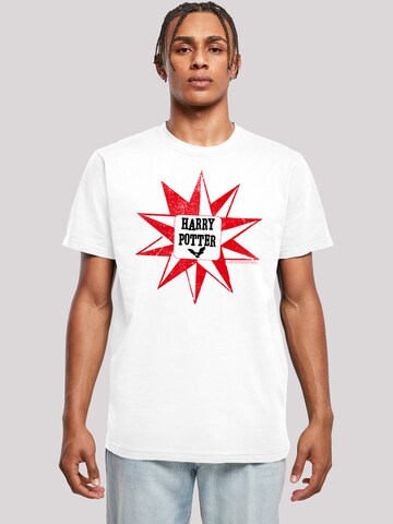 T-Shirt 'Harry Potter Hedwig Star' F4NT4STIC en blanc : devant