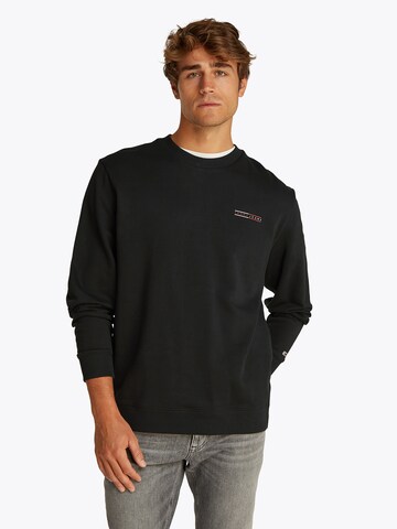 Tommy Jeans - Sudadera en negro: frente
