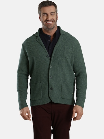 Charles Colby Knit Cardigan 'Earl James' in Green: front