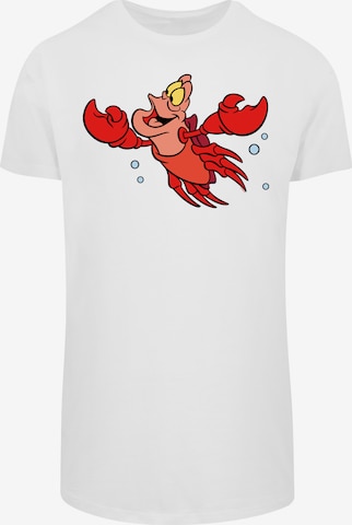 F4NT4STIC Shirt 'Disney The Little Mermaid Sebastian Bubbles' in Wit: voorkant