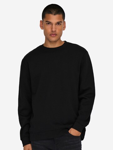 Only & Sons Sweatshirt 'Connor'‌‌‌‌‌‌‌‌ in Schwarz