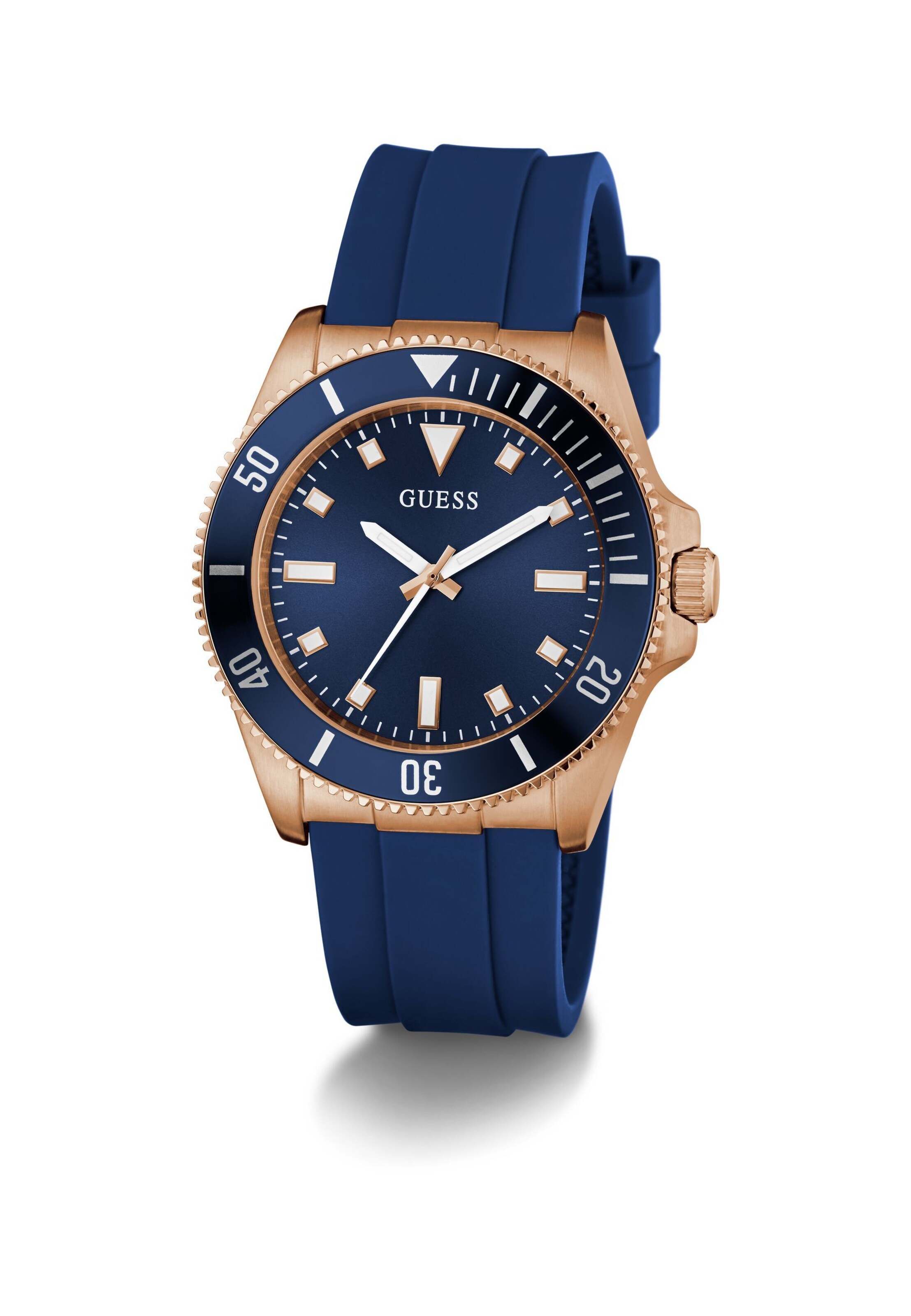 Montre à affichage analogique 'CLIFF' GUESS en bleu : devant