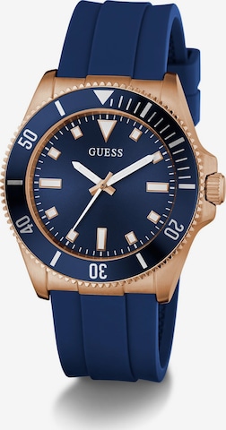 Orologio analogico 'CLIFF' di GUESS in blu: frontale