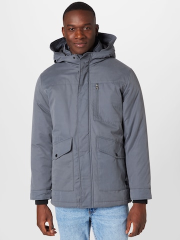 Only & Sons Between-Seasons Parka 'ELLIOT' in Grey: front