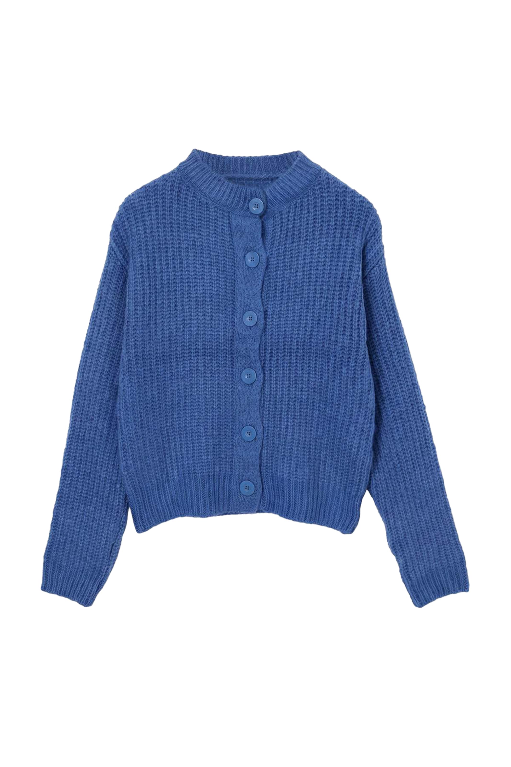 Trendyol Knit cardigan in Blue: front
