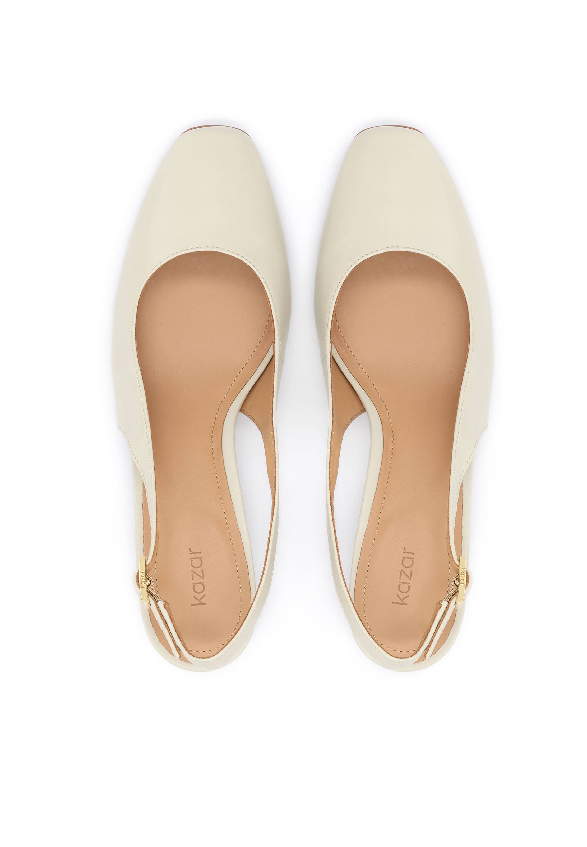 Kazar - Zapatos destalonado en blanco