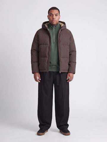 Jack & Jones Plus Zimná bunda 'JJGALAXY' - Hnedá