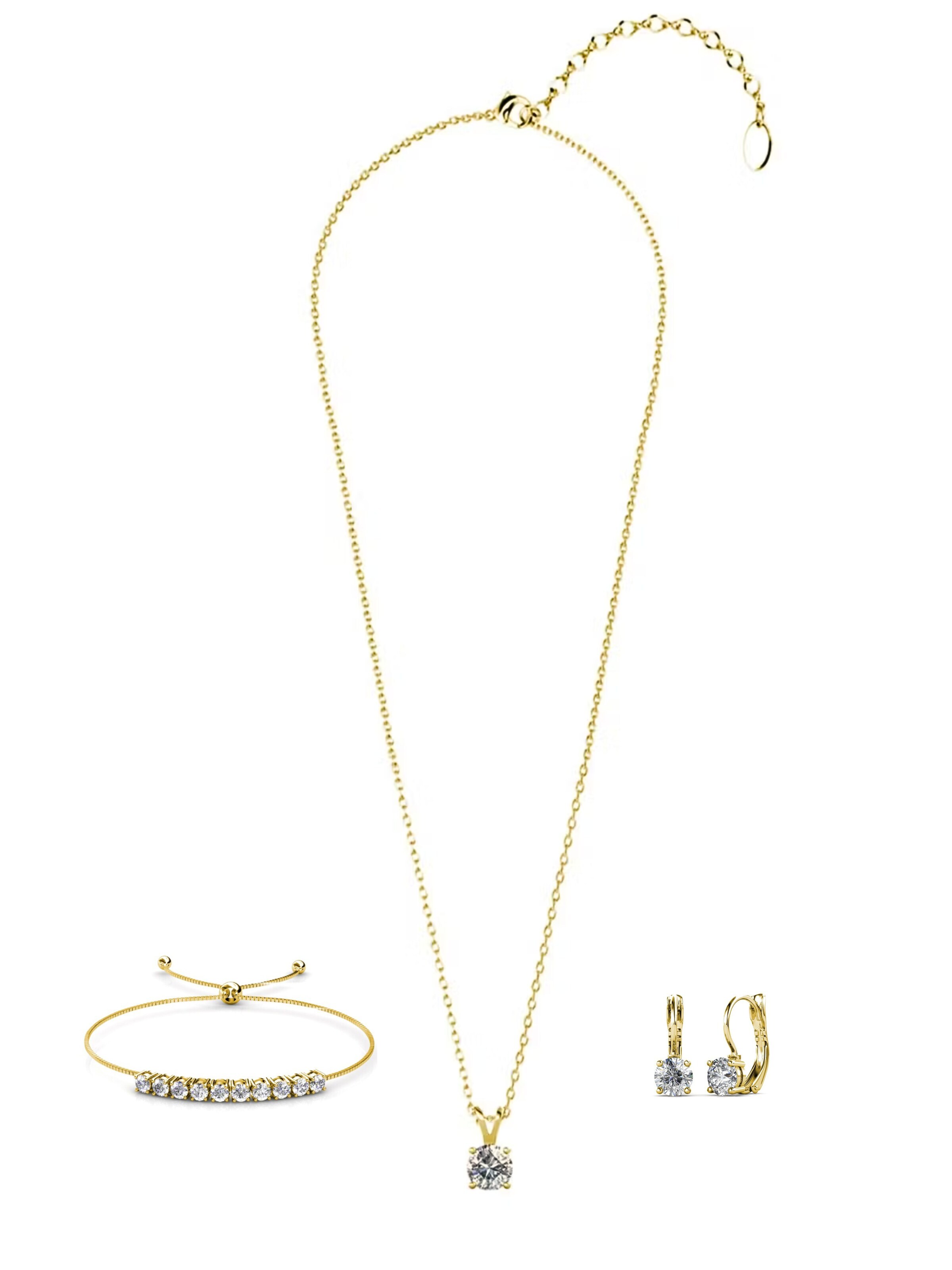 Ella Eisvogel Schmuckset 'Mia Round Vernice' in Gold: Vorderseite