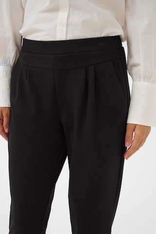 Cream Tapered Pleat-front trousers 'CRAnnika' in Black