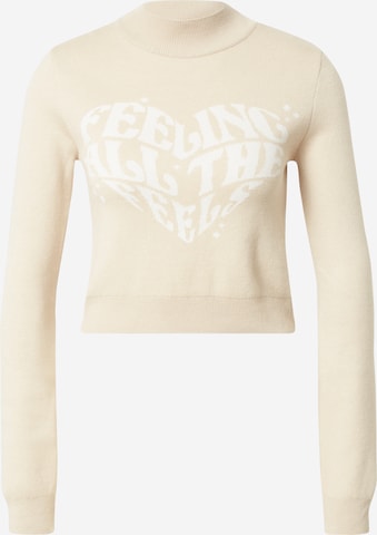 Tally Weijl Sweater in Beige: front