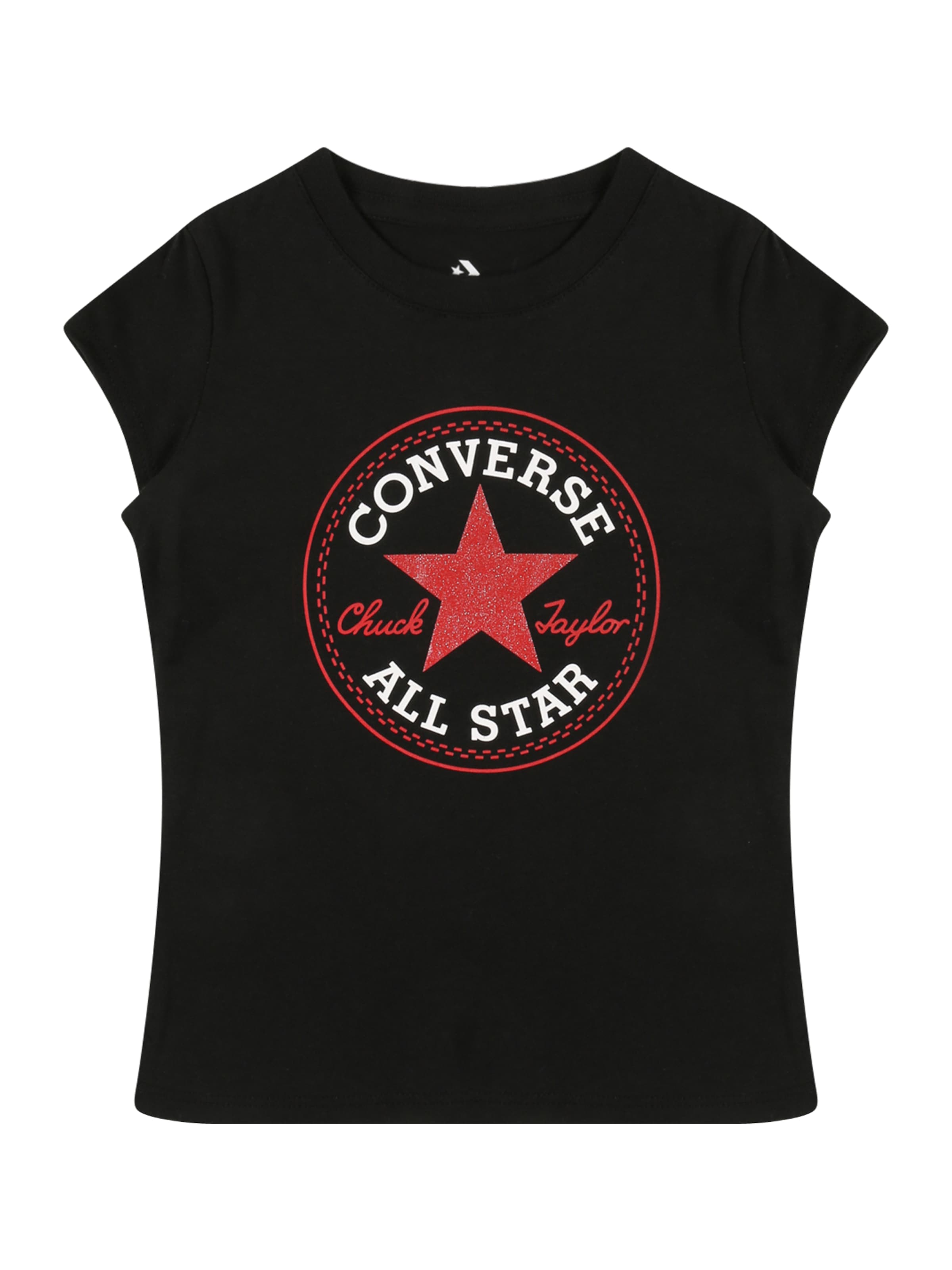 CONVERSE Tričko – černá: přední strana