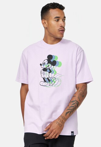 Recovered T-Shirt 'Disney 3 Tone Fade Mickey Mouse' in Lila