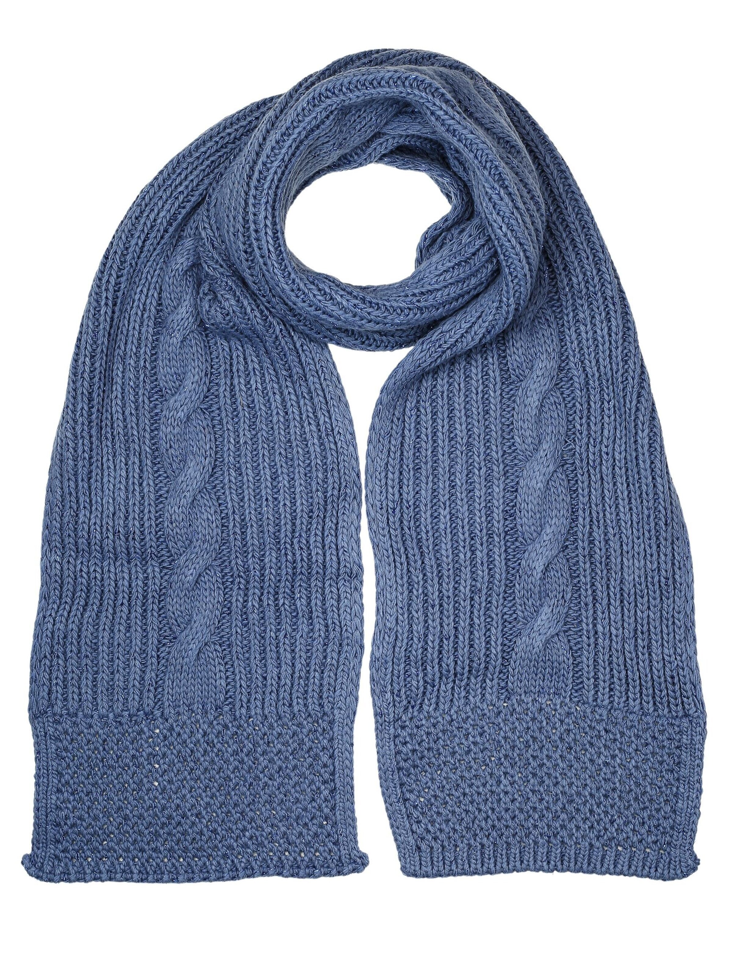 COLLEZIONE ALESSANDRO Scarf 'Zopf' in Blue: front