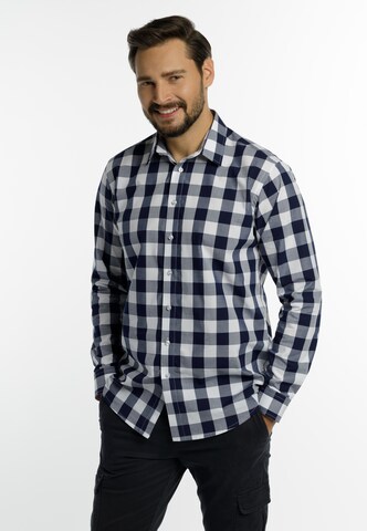 DreiMaster Klassik Regular fit Button Up Shirt in Blue: front