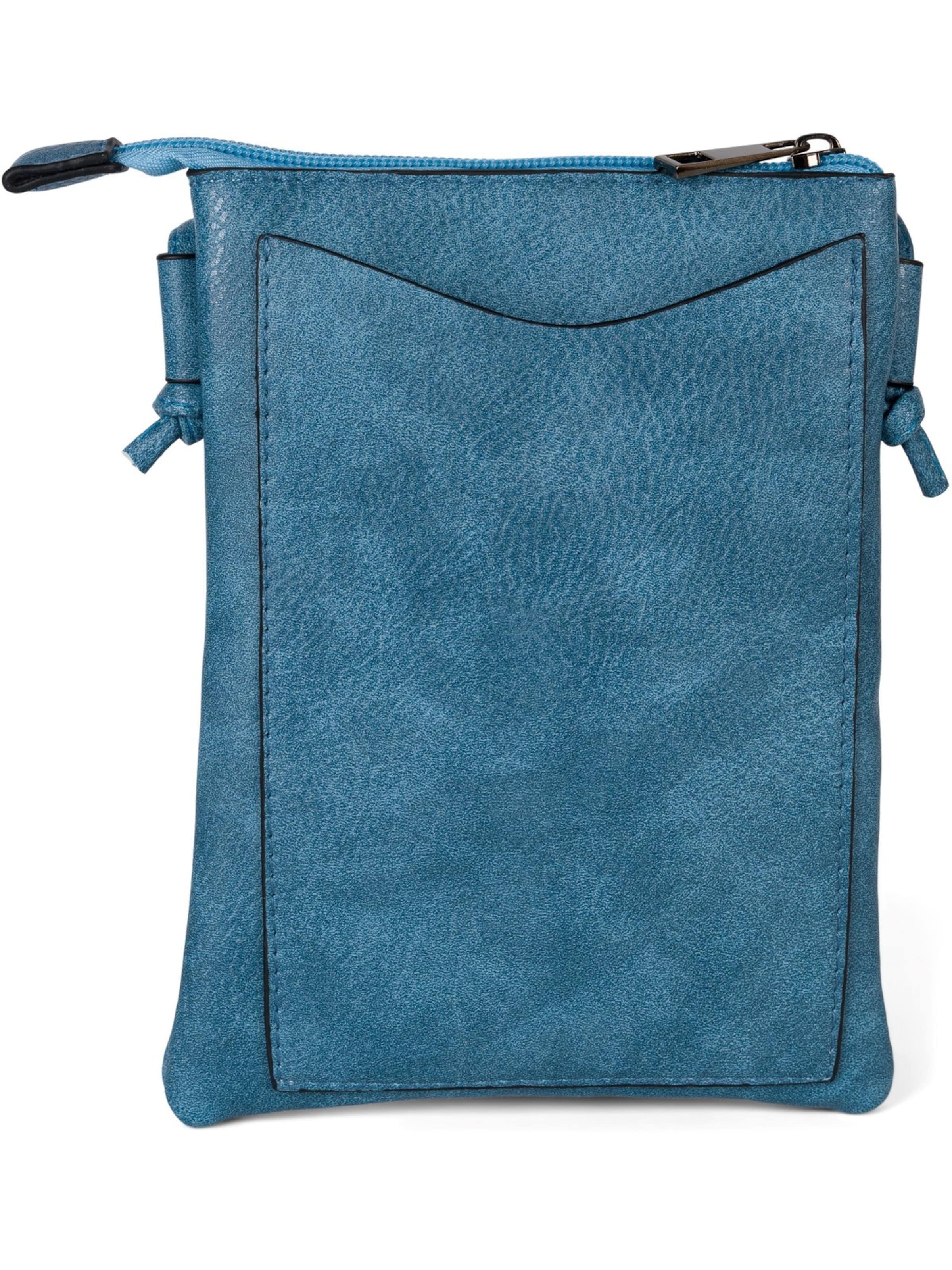 styleBREAKER Umhängetasche 'Mini Umhängetasche ZickZack Cutout Nieten'‌‌‌‌‌‌‌‌‌‌ in Blau
