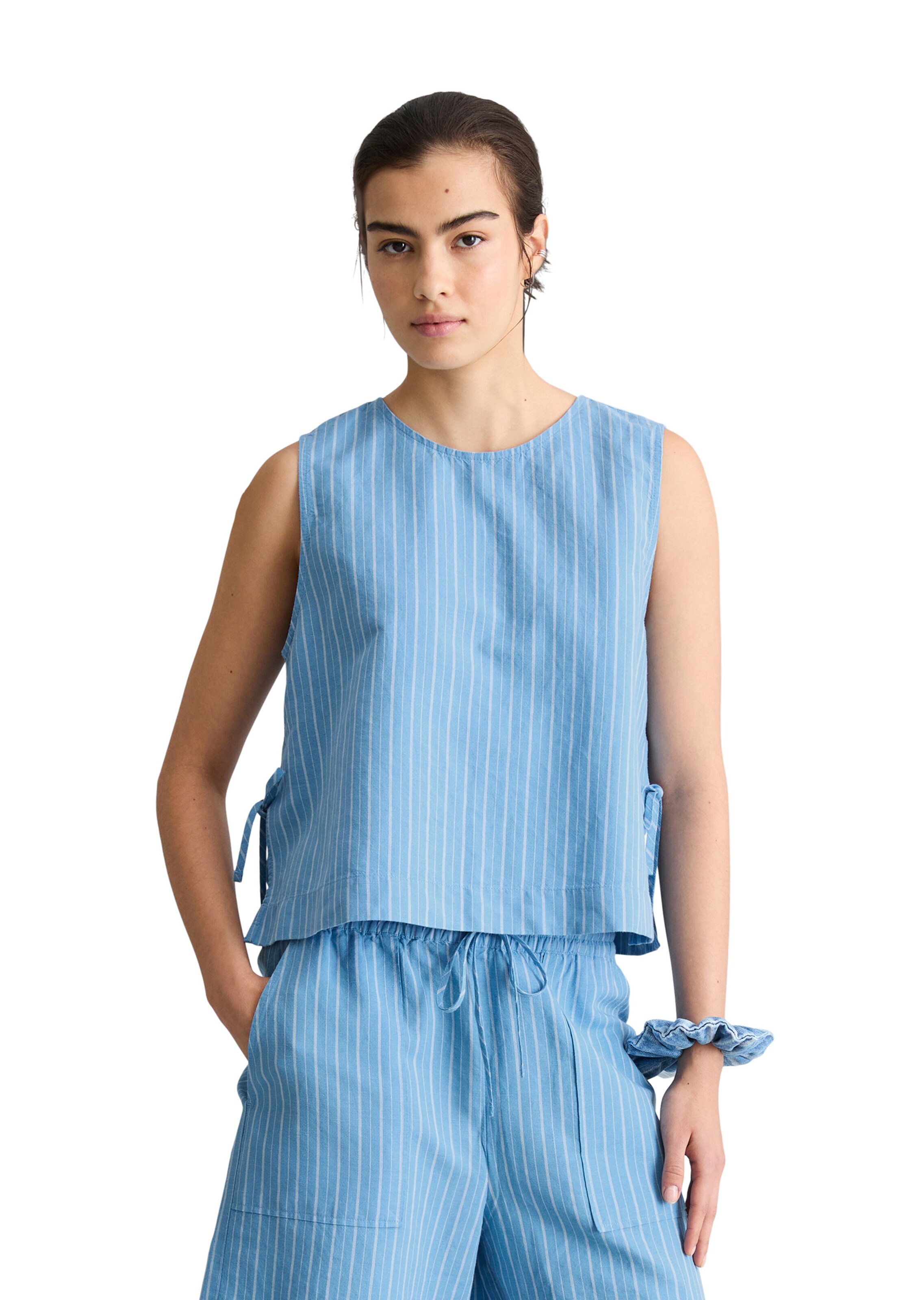 Marc O'Polo DENIM Bluse in Blau: Vorderseite