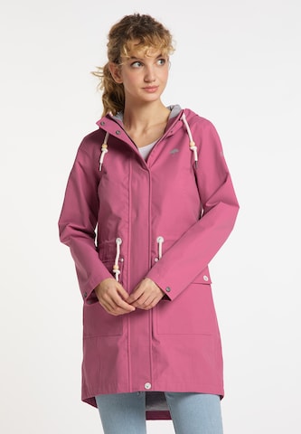 Schmuddelwedda Between-Seasons Coat in Pink: front