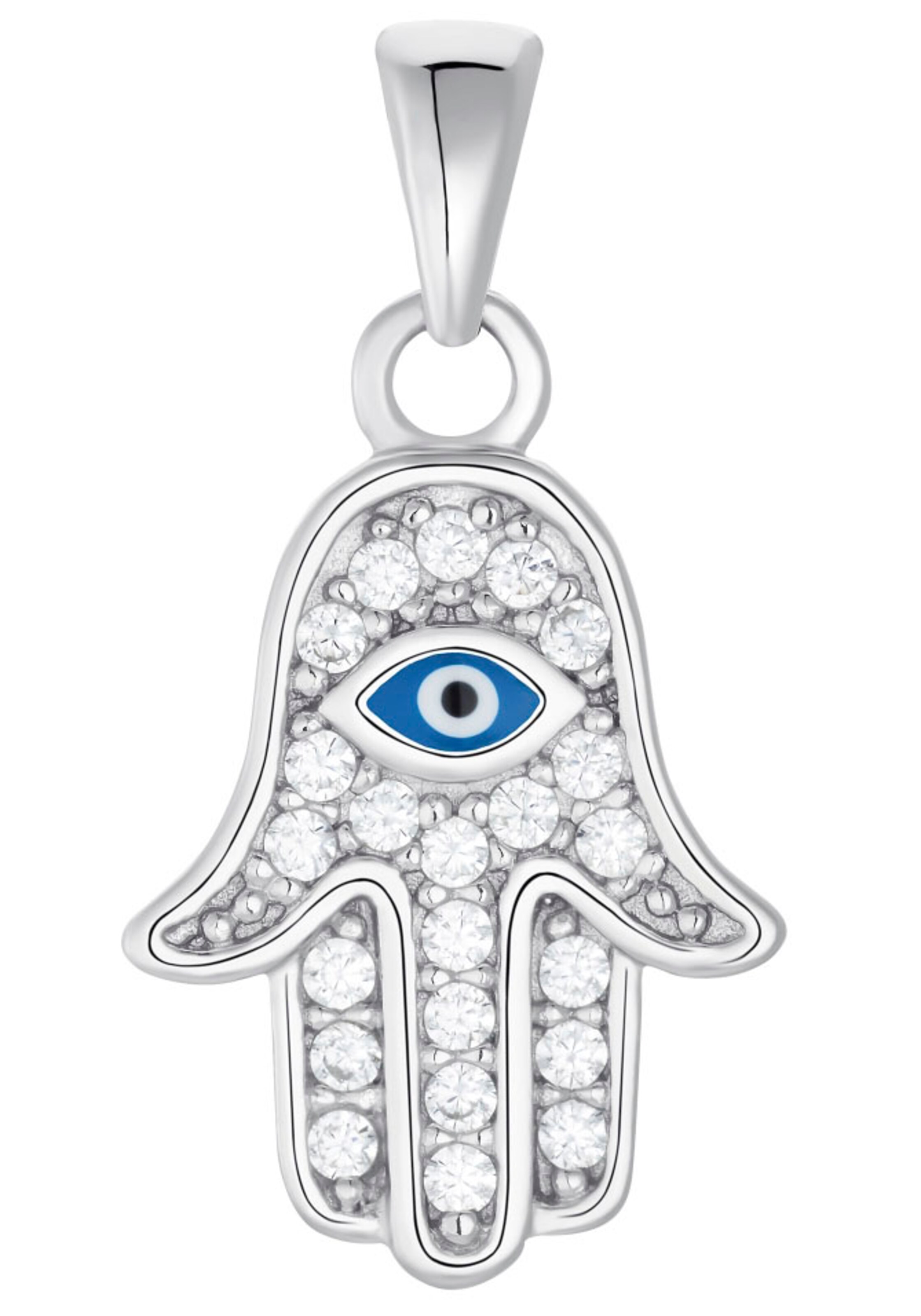 AMOR Pendant in Silver: front