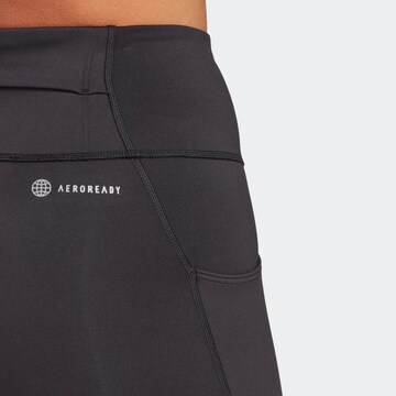 ADIDAS PERFORMANCE Skinny Workout Pants 'Dailyrun 3/4' in Black