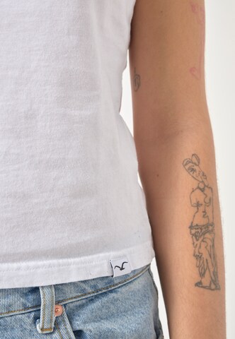 Cleptomanicx T-Shirt 'Slim Tee Ligull Slim' in Weiß