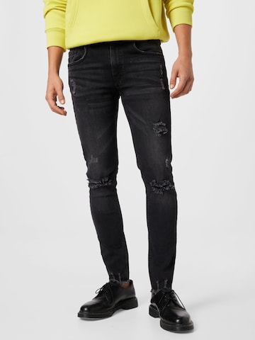 Redefined Rebel Slim fit Jeans 'Lyon' in Black: front