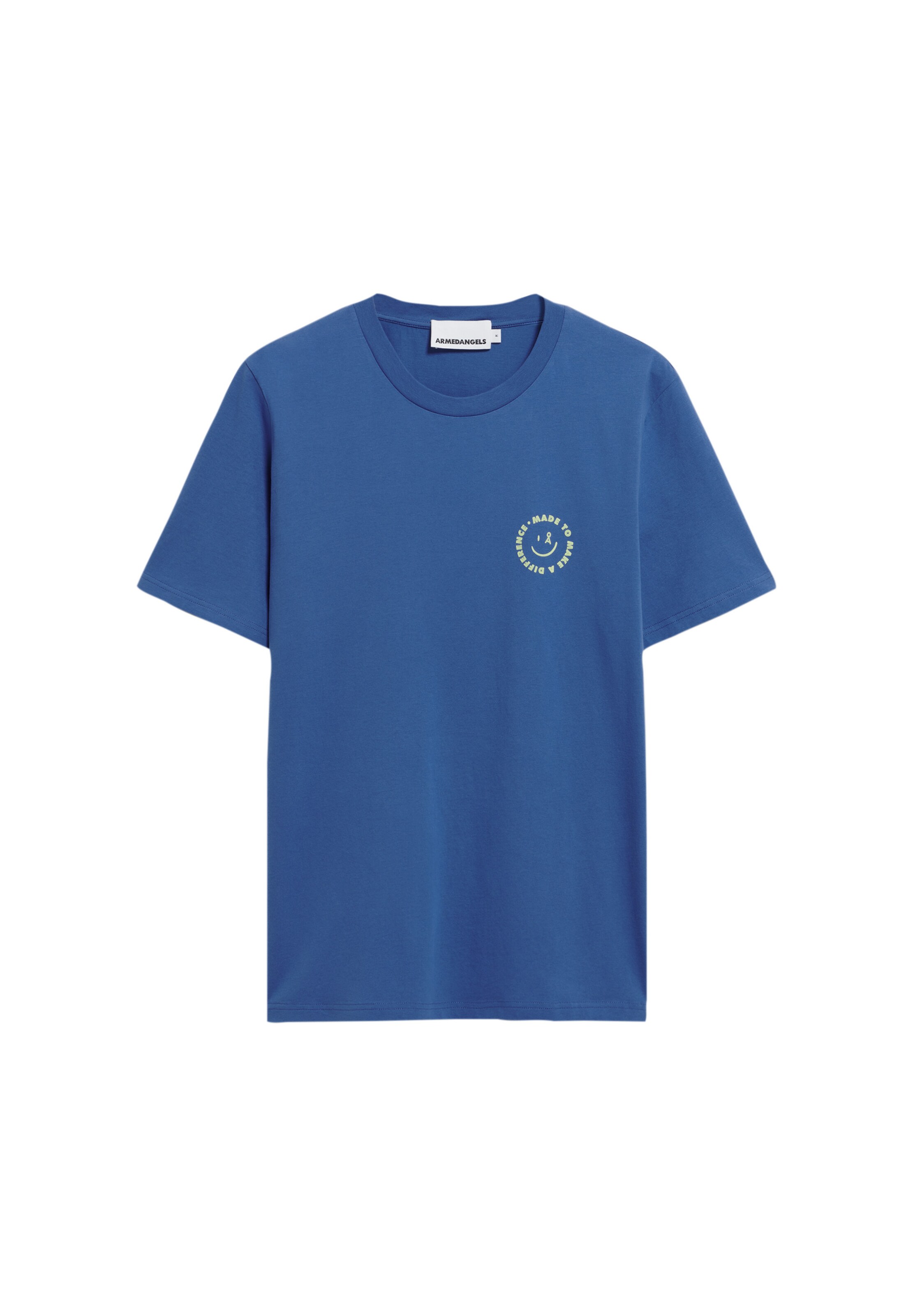 ARMEDANGELS T-Shirt JAAMES SMILEY in Blau: Vorderseite