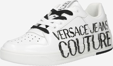 Versace Jeans Couture - Sapatilhas baixas 'STARLIGHT' em branco: frente