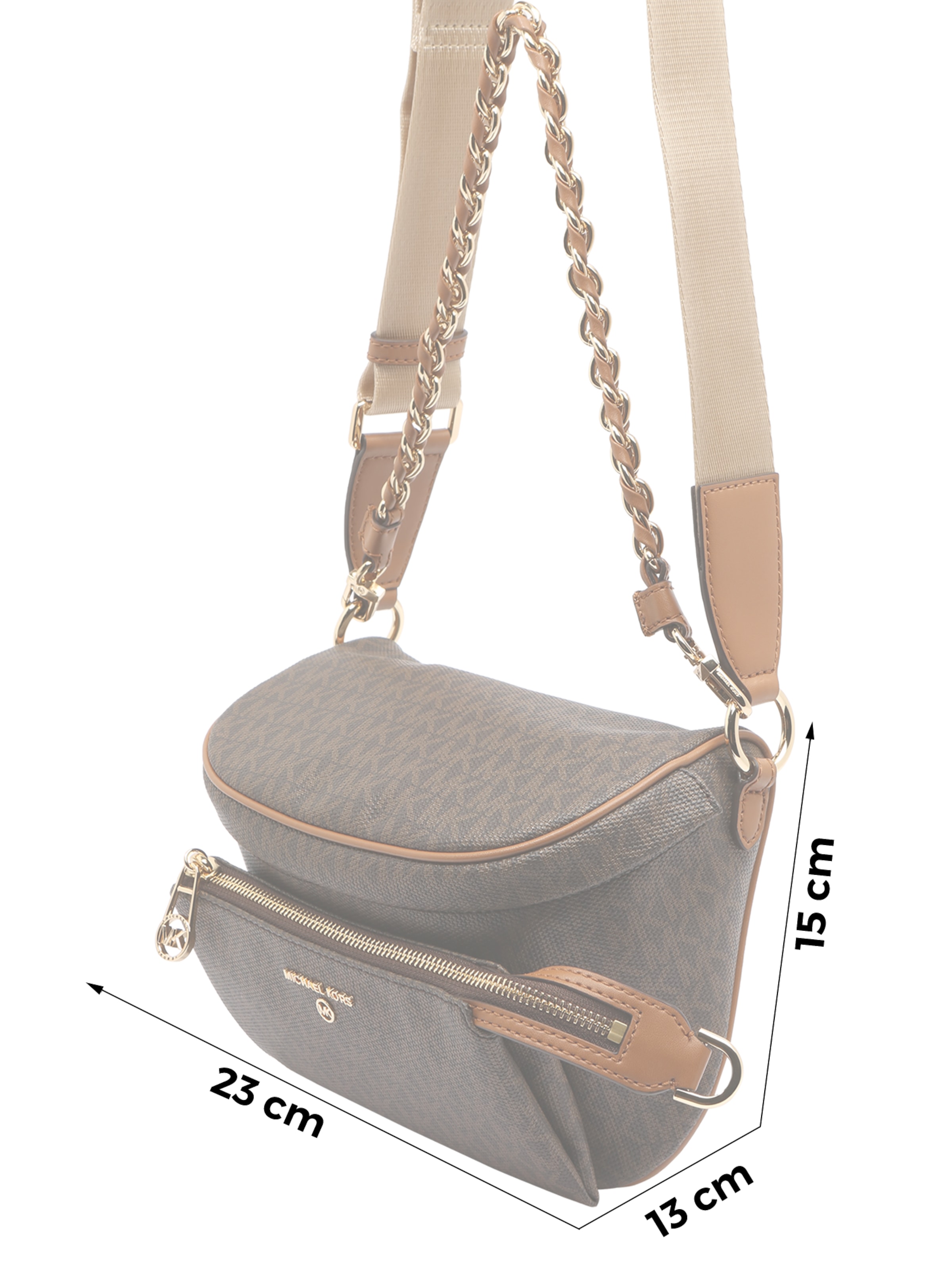MICHAEL Michael Kors Válltáska 'Slater' - barna