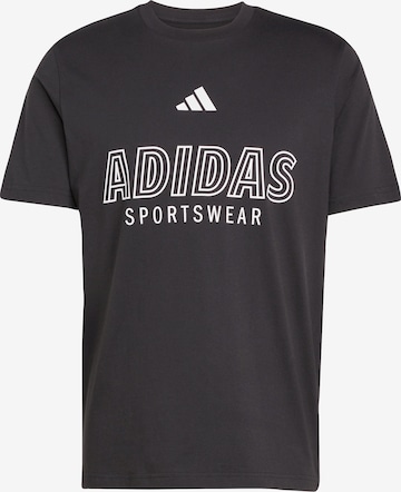 ADIDAS SPORTSWEAR Funkcionális felső 'House Of Tiro' - fekete: elől